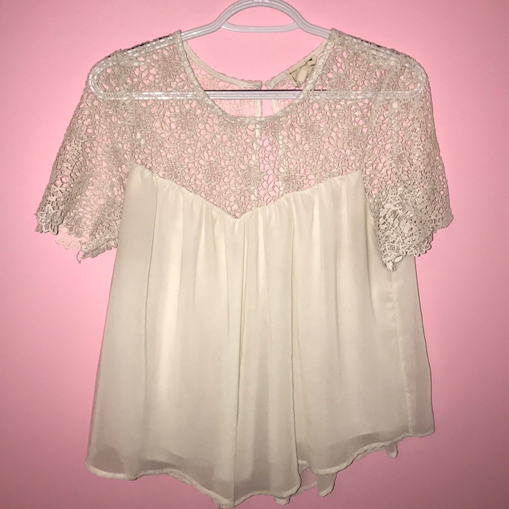 Floral cutout top